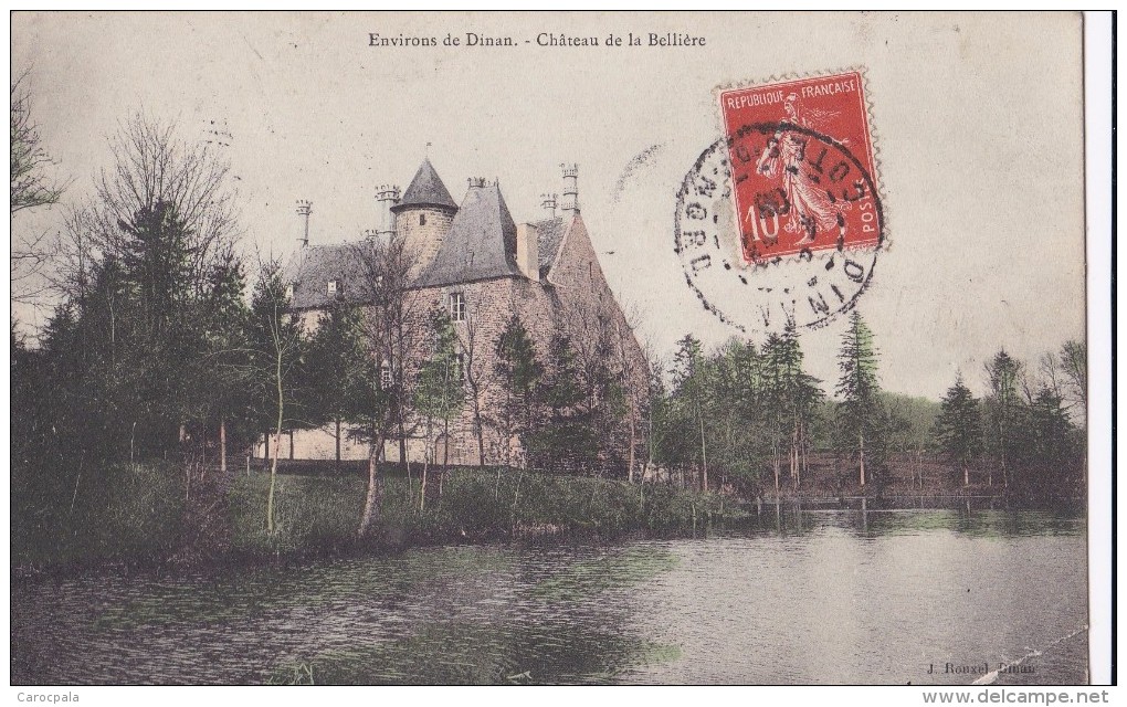 Carte 1908 ENVIRONS DE DINAN/ CHATEAU DE LA BELLIERE - Autres & Non Classés