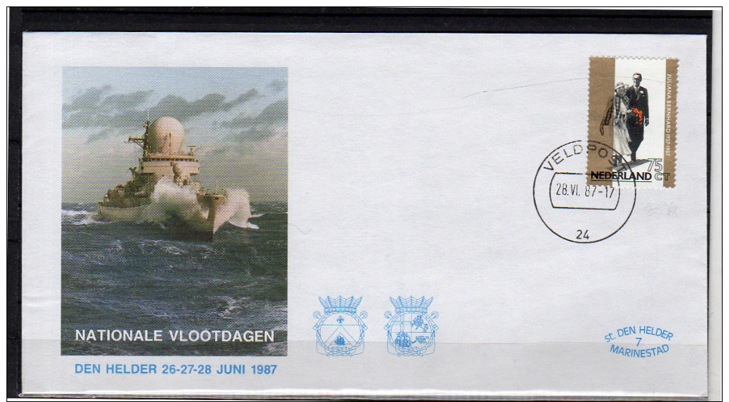 Veldpost Field Post Office # 24 Den Helder 1987 (at37) - Brieven En Documenten