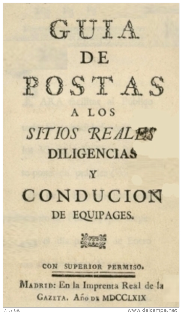 EBook: "Guía De Postas A Los Sitios Reales, Diligencias Y Conducción De Equipajes" - Otros & Sin Clasificación