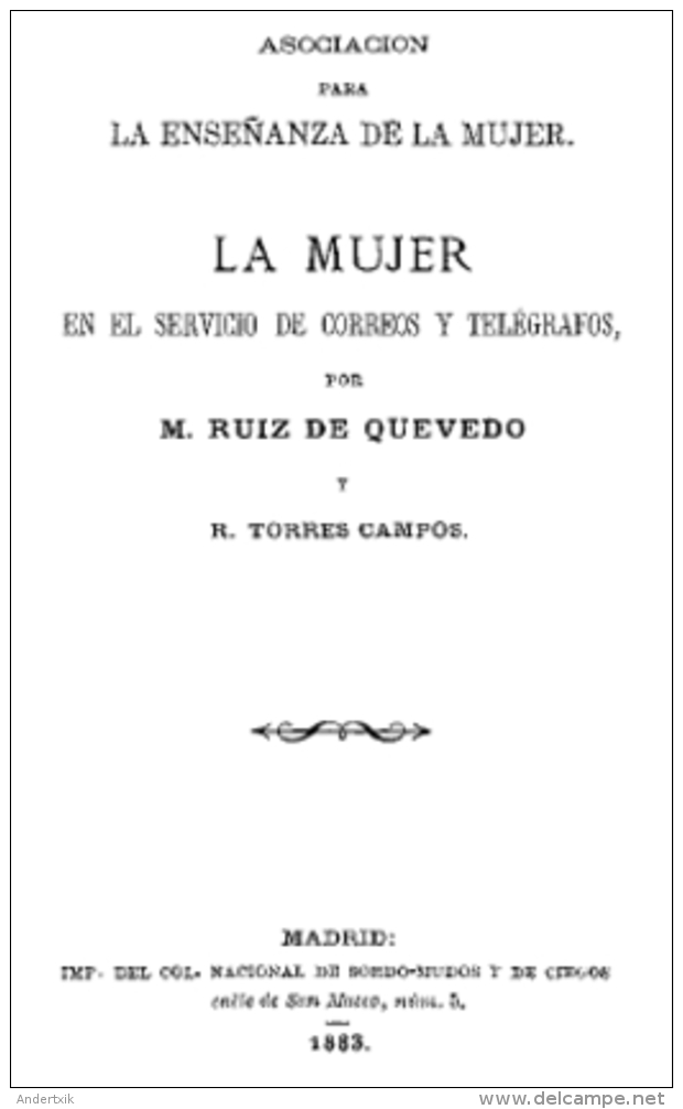 EBook: "La Mujer En El Servicio De Correos Y Telégrafos" - Sonstige & Ohne Zuordnung