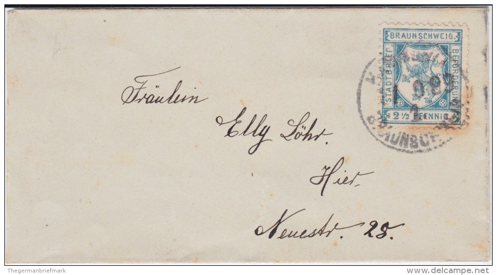 Stadtpost Deutsche Privatpost Hammonia Braunschweig Mi 68 Bf 1899 - Privatpost