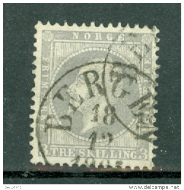 Norge 1856  Yv  3  Facit  3  Used / Obl / Gebr  Bergen - Oblitérés