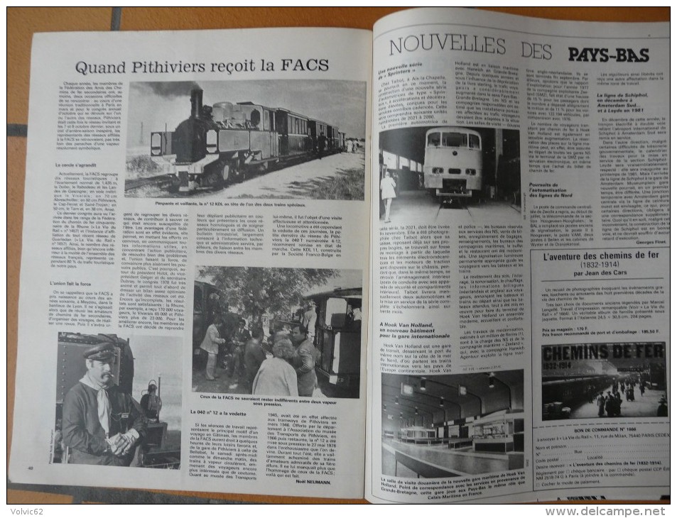 Vie Du Rail N° 1666 1978 Le Vaudreuil Tunnel Sous La Manche Lourdes Grenoble Veynes Pthiviers Fermont Maginot - Treinen