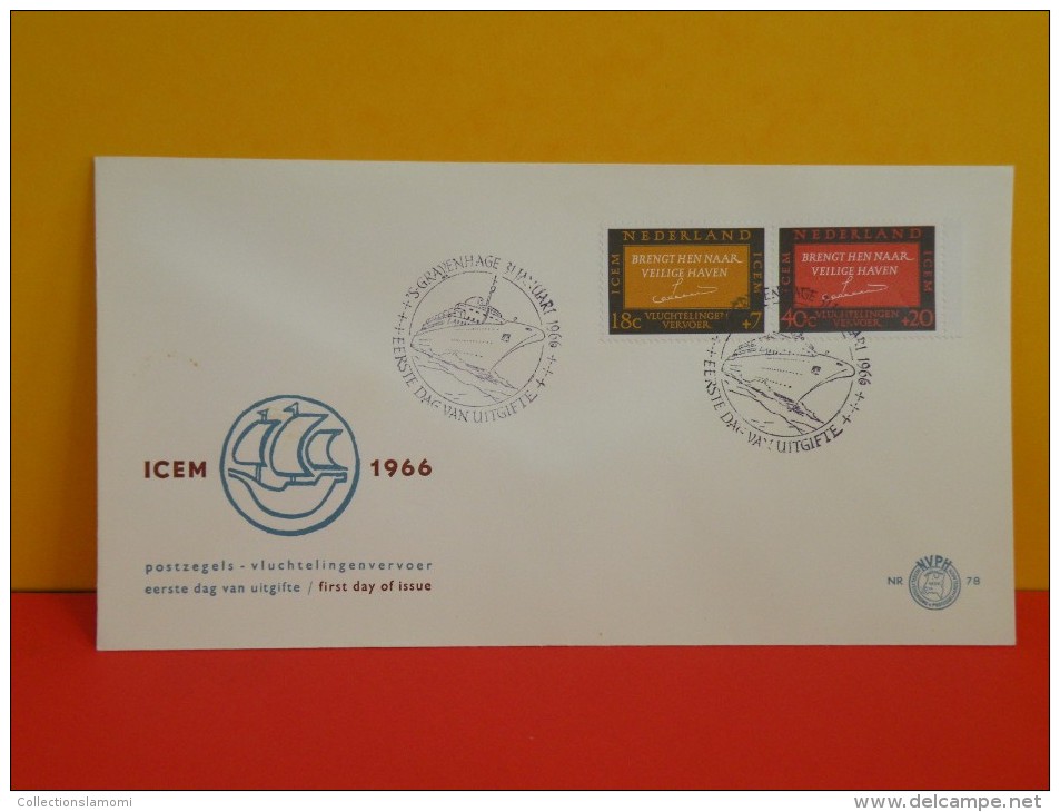 Néderland FDC, Brengt Hem Naar Veilige Haven 31 Januari 1966 Pays-Bas FDC, Amenez-le Refuge 31 Janvier, 1966 - FDC