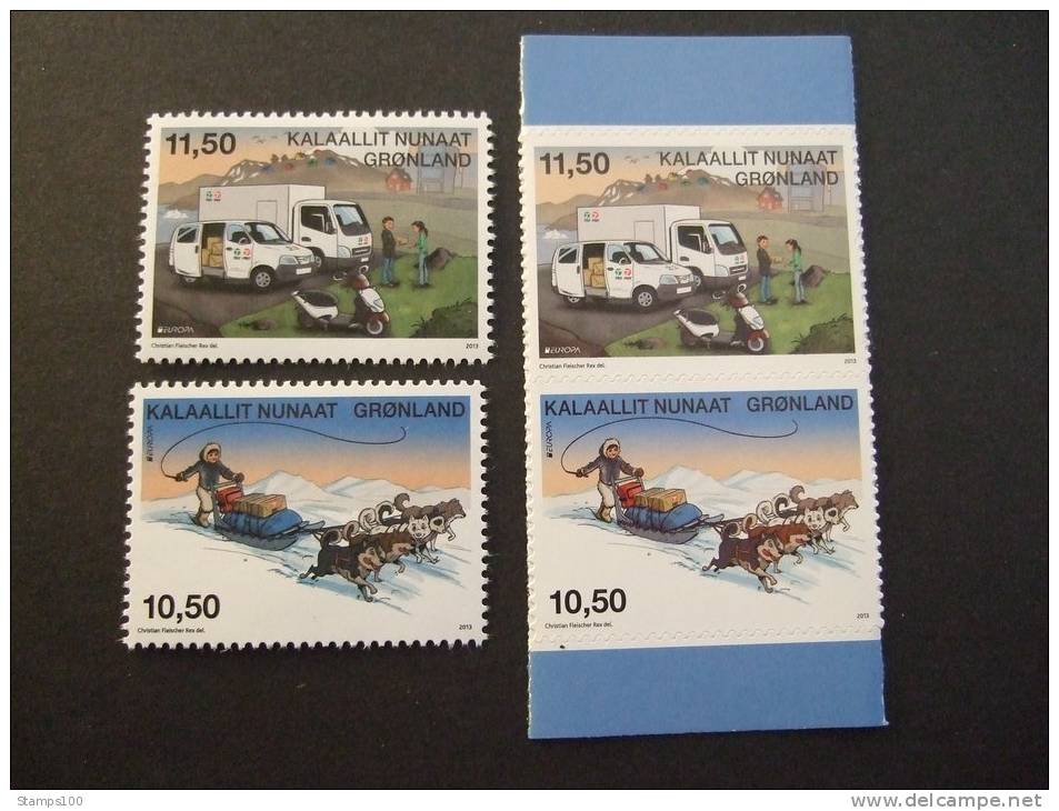 GREENLAND 2013  EUROPE STAMPS  1 SET WATER ACTIVATED, 1 SET SELF ADHESIVE  MNH **  (S18-590) - 2013