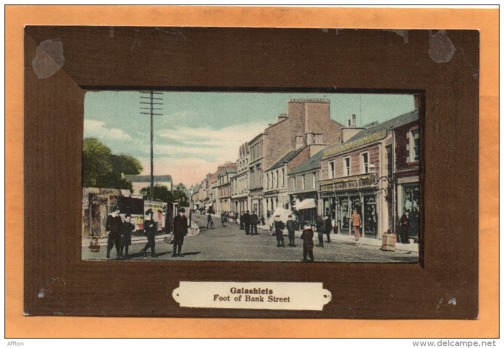 Galashiels Bank Street 1910 Postcard - Selkirkshire