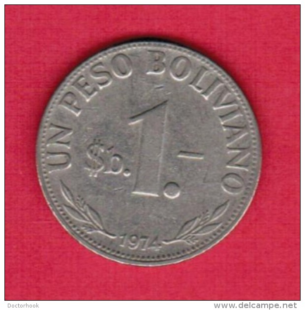 BOLIVIA  1 PESO 1974 (KM # 192) - Bolivie