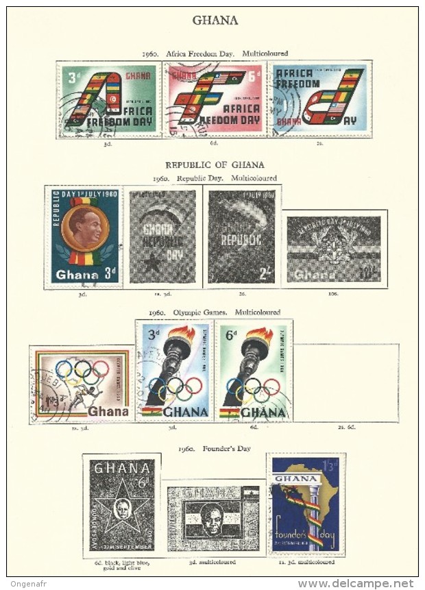 Lot De 53 Timbres (état Obl. Et Avec Charnières) - Ghana (1957-...)