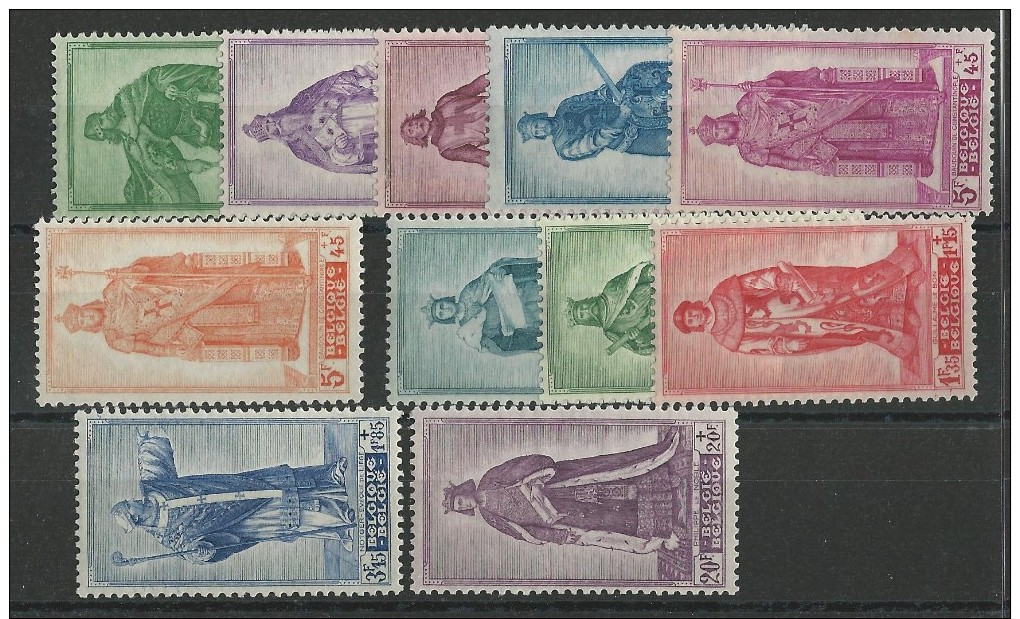 BELGIQUE - YVERT N°737/742 + 751/755 * - COTE = 75 EURO - Neufs