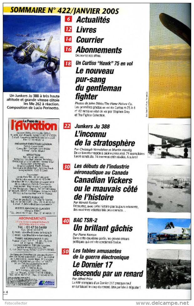 Le Fana De L'aviation N° 422 : Junkers Ju 388 - Canadians Vickers - TSR 2 - AeroAirplanes