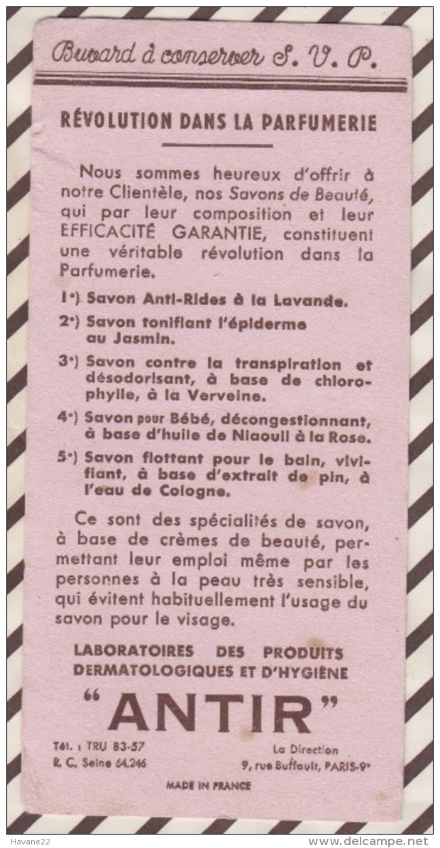 161  BUVARD ANTIR REVOLUTION DANS LA PARFUMERIE 16.5 X 8 CM - Parfums & Beauté