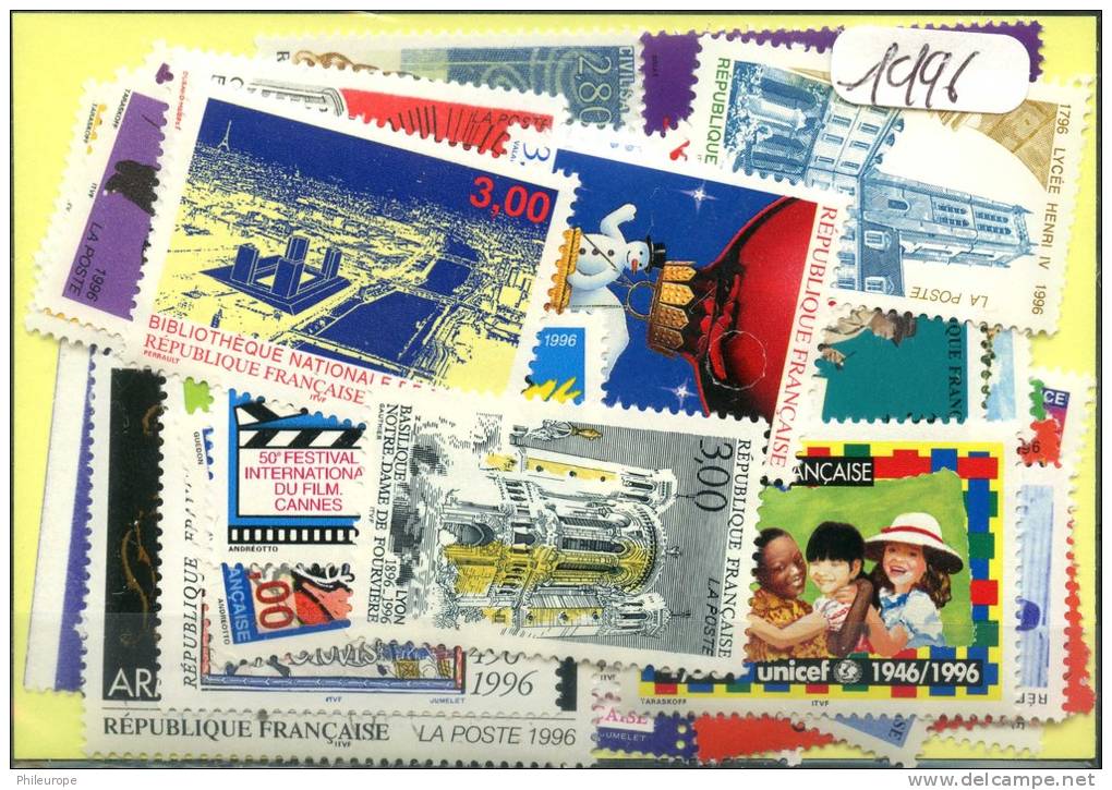 France  Années Completes Neuves ** Luxe 1996 (55 Timbres) - 1990-1999