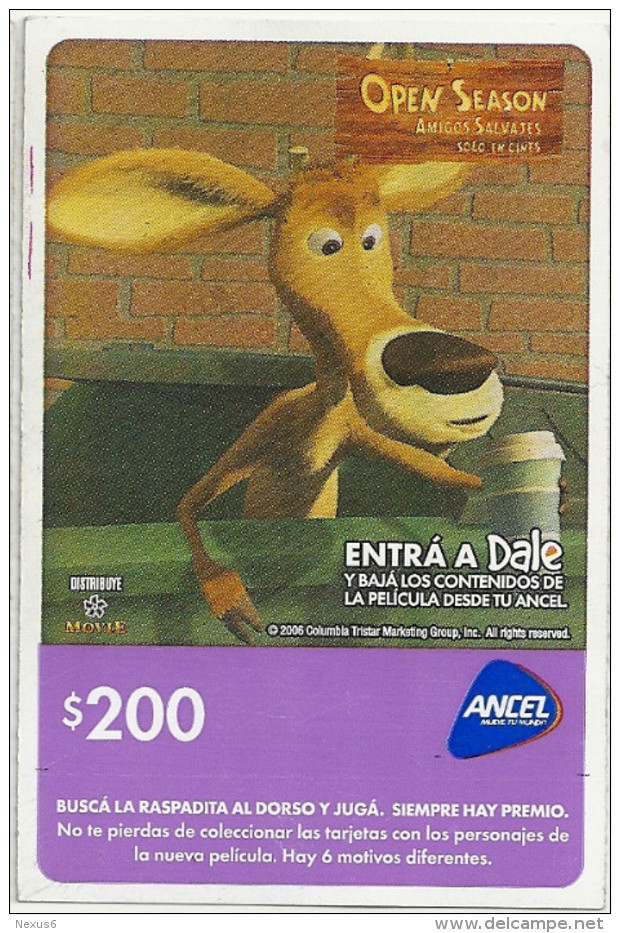 Uruguay - Ancel - Open Season Amigos Salvajes - Venado Elliot - Big Size GSM Refill 200$, Used - Uruguay