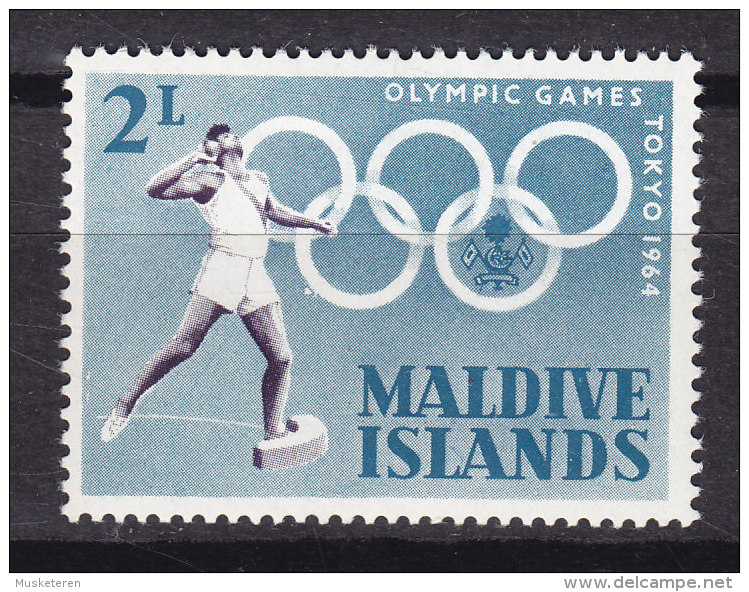 Maldive Islands 1964 Mi. 139      2 L Olympic Games Olympische Spiele MH* - Maldives (...-1965)