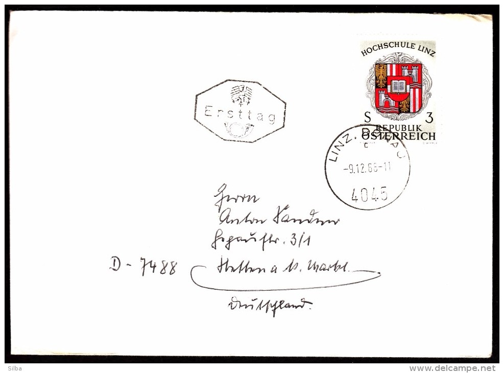 Austria Linz, Donau 1966 / University Linz / Bahnpost - Storia Postale