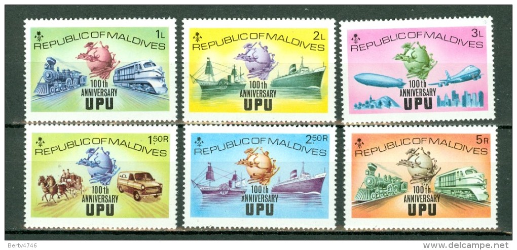 Maldives 1974 Yv 472/477**, Mi 514/519**, Sc 496/501**  MNH - Maldives (1965-...)