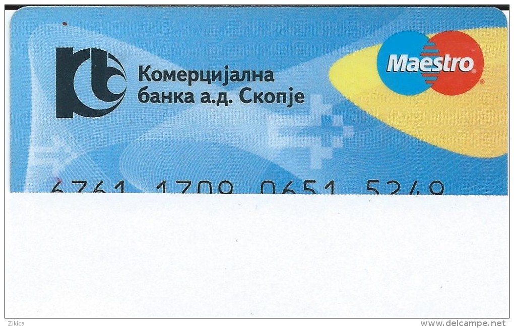 Credit Cards,Bank Card Maestro Macedonia - Krediet Kaarten (vervaldatum Min. 10 Jaar)