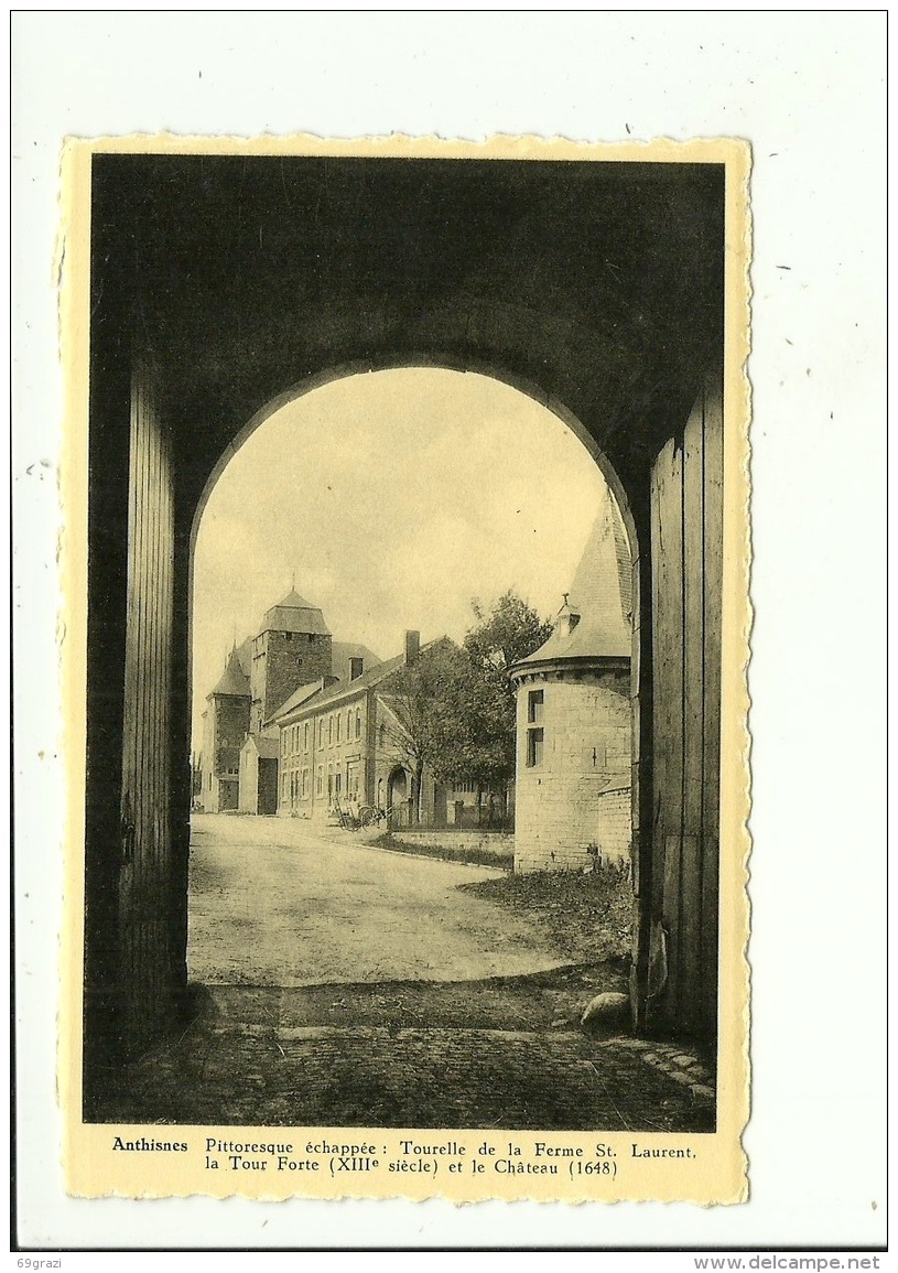 Anthisnes : Pittoresque échappée - Tourelle De La Ferme St Laurent La Tour Forte Et Le Château - Anthisnes