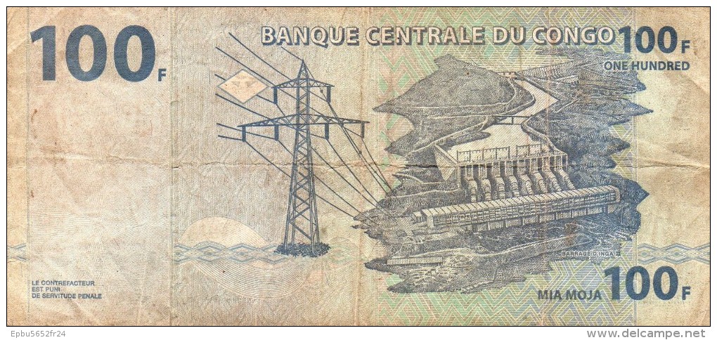 Billet 100 Francs Banque Centrale Du CONGO  04-01-2000 - Unclassified