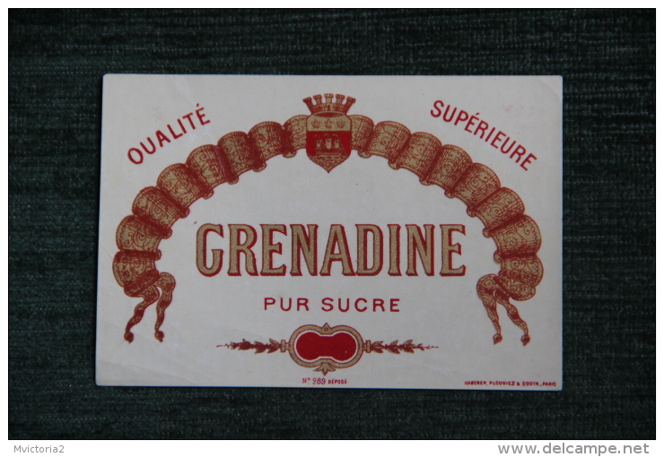ETIQUETTE " GRENADINE ". - Other & Unclassified