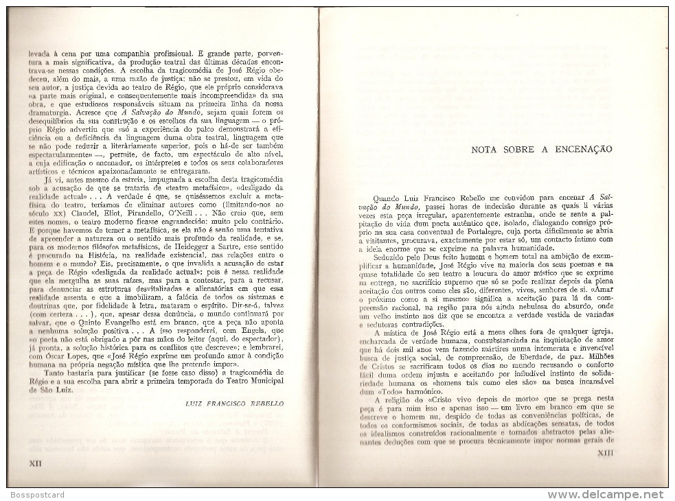 Teatro - José Régio - A Salvação do Mundo - Portalegre - Vila do Conde - Lisboa