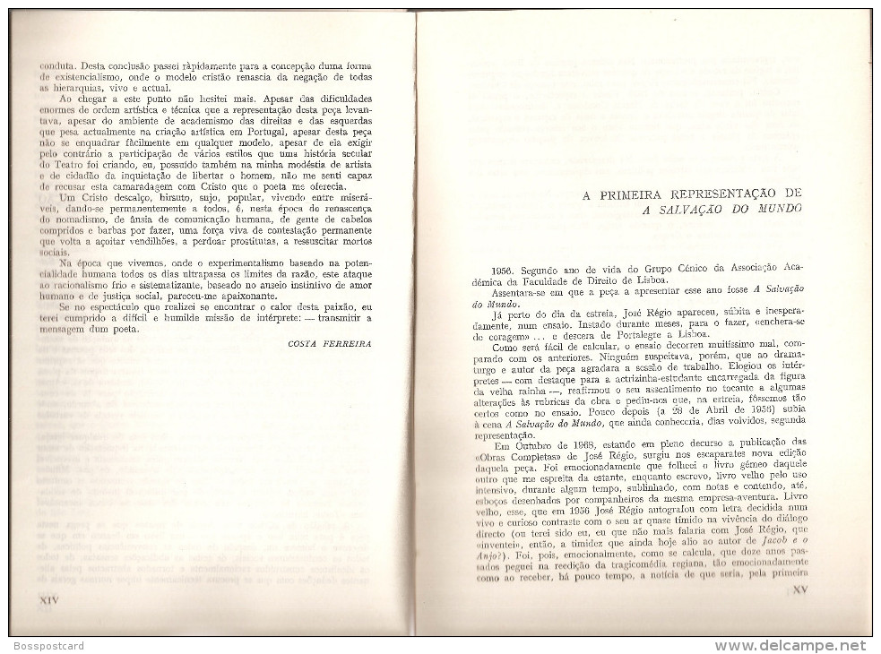 Teatro - José Régio - A Salvação do Mundo - Portalegre - Vila do Conde - Lisboa