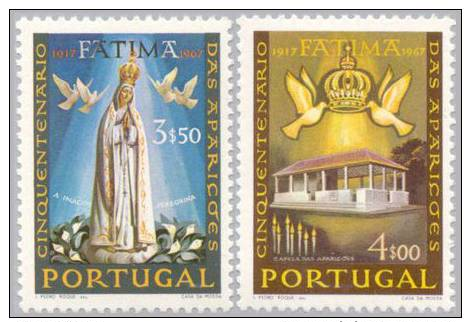 Portugal 1967 - 50th Anniversary Of The Marian Apparition At Fatima  MNH Michel 1031-1032 - Nuovi