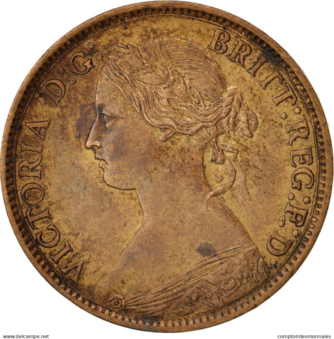 Monnaie, Grande-Bretagne, Victoria, Farthing, 1860, TTB+, Bronze, KM:747.1 - B. 1 Farthing