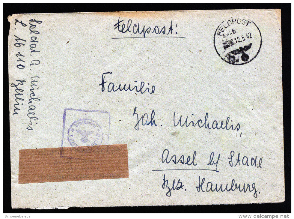 A3979) DR Feldpostbrief Von FP L16110 12.5.42 Mit Kleinem Formationsbriefstempel - Briefe U. Dokumente