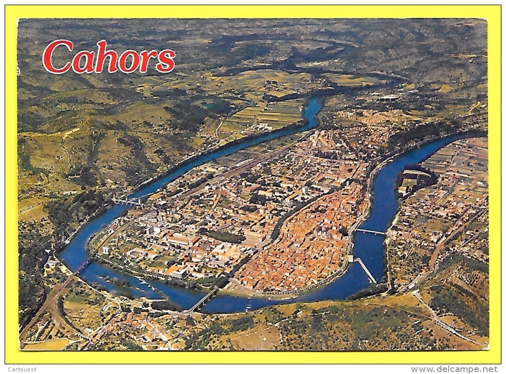 CPSM Cahors (46) - Vue Générale Panoramique Prise En Avion 1991 - Cahors