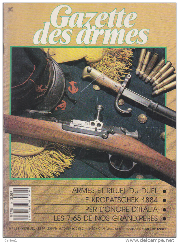 C1 Revue GAZETTE DES ARMES # 194 1989 - French