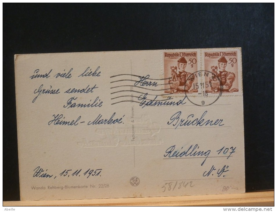 58/842  CP AUTRICHE  1951 - Covers & Documents