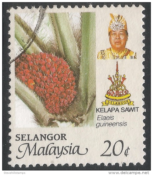 Selangor(Malaysia). 1986 Agricultural Products. 20c Used. SG 181 - Maleisië (1964-...)