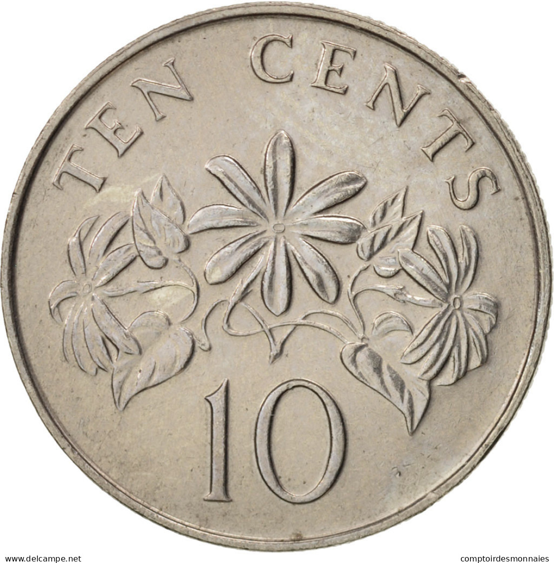 Monnaie, Singapour, 10 Cents, 1990, British Royal Mint, SUP, Copper-nickel - Singapore
