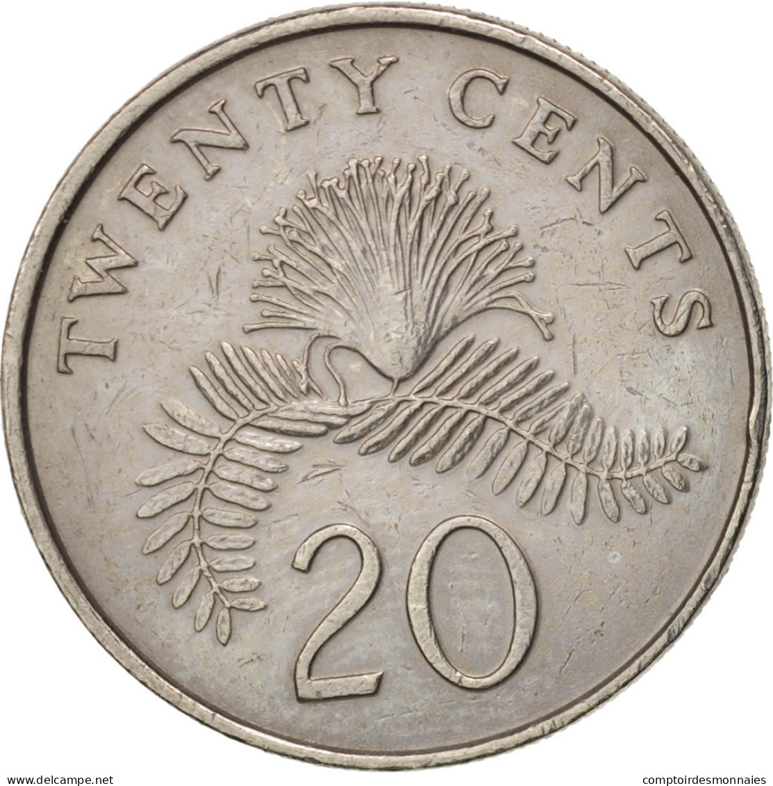 Monnaie, Singapour, 20 Cents, 1988, British Royal Mint, TTB, Copper-nickel - Singapur
