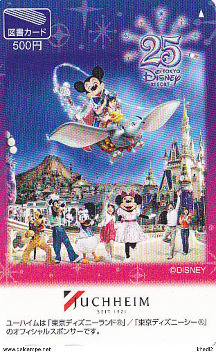 Carte Prépayée Japon - DISNEY - MICKEY & ELEPHANT BABAR / JUCHHEIM GERMANY - Japan Prepaid Card Tosho Karte - Disney