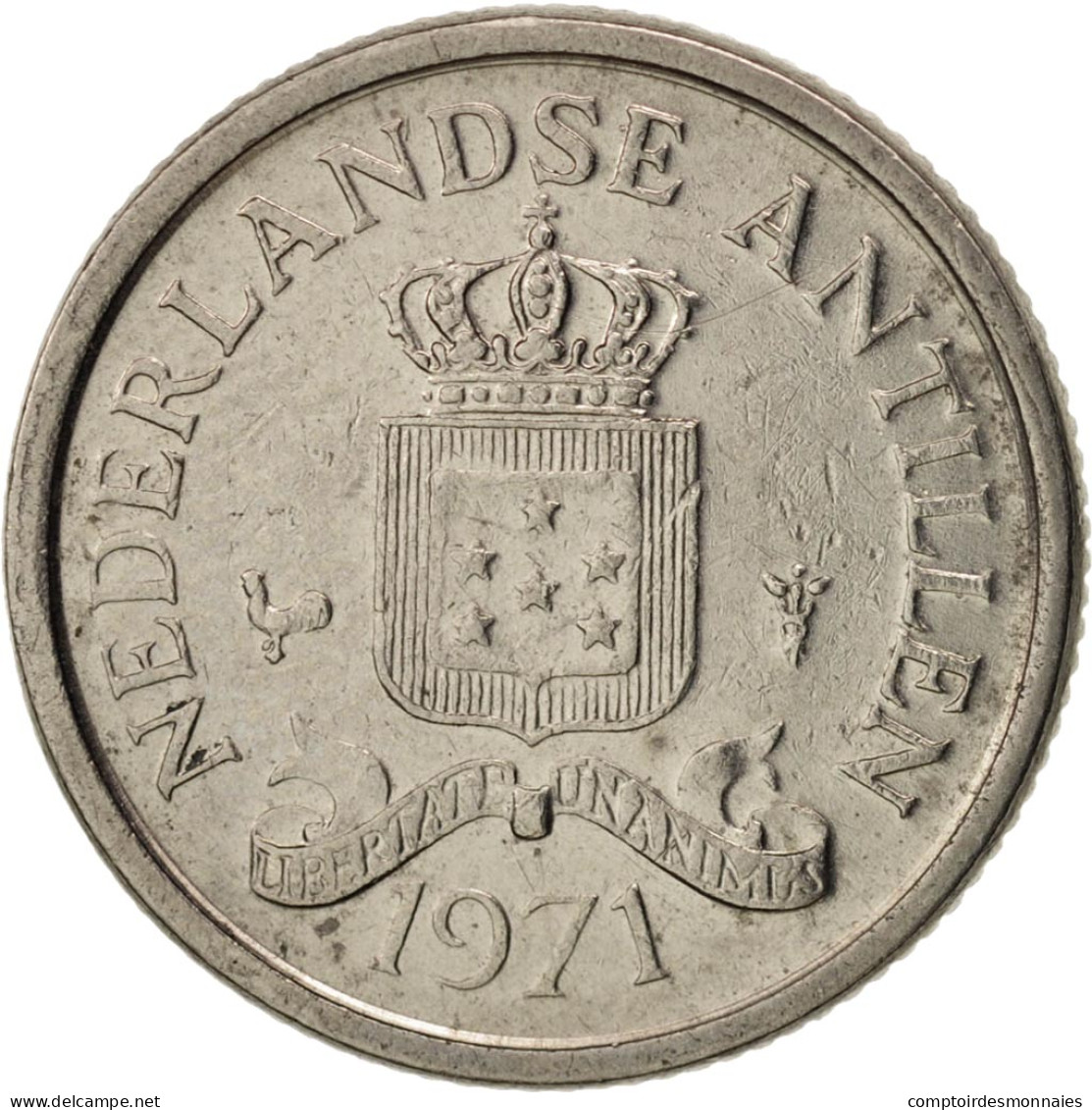 Monnaie, Netherlands Antilles, Juliana, 10 Cents, 1971, TTB, Nickel, KM:10 - Antille Olandesi