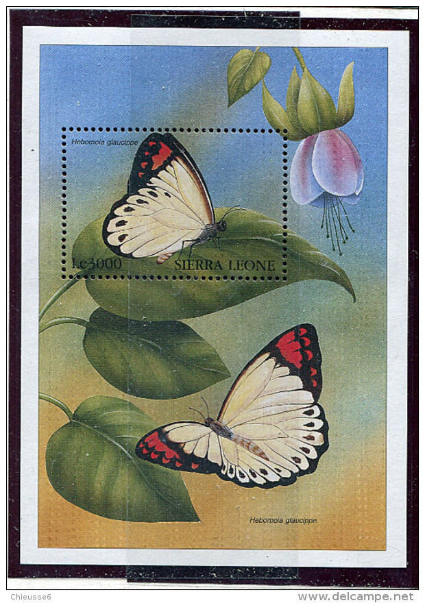 (cl.38 - P.38) Sierra Leone ** Bloc N° 367 - Papillons Et Fleurs - - Butterflies