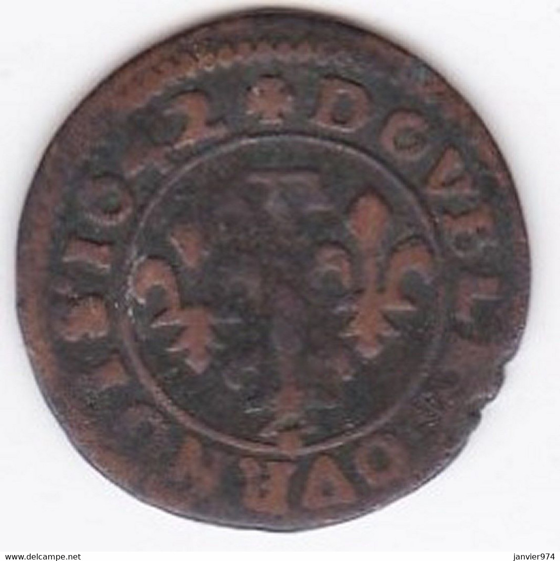 DOMBES .DOUBLE TOURNOIS 1642 .GASTON D'ORLÉANS. Inédit - Dombes