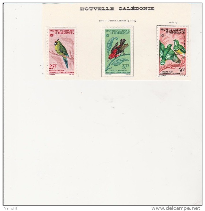 NOUVELLE - CALEDONIE - POSTE AERIENNE   N° 88 A 90 - NEUF X - COTE : 44,50 € - Unused Stamps