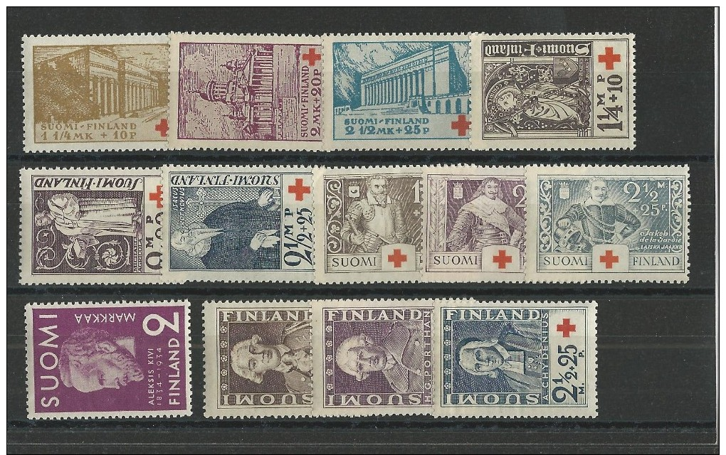 FINLANDE - YVERT N° 170/182 ** - COTE = 39 EURO - CROIX-ROUGE - Neufs