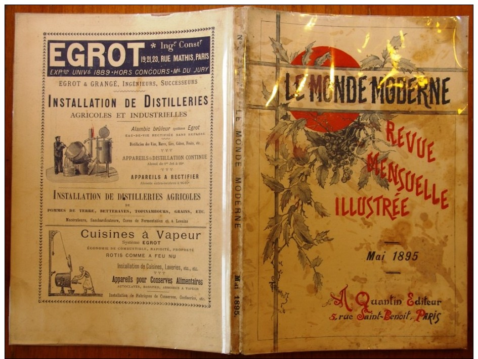 Revue Mensuelle Illustrée , Mai 1895 , LE MONDE MODERNE , N° 5 Vol. I , Frais France : 3.95€ - Magazines - Before 1900