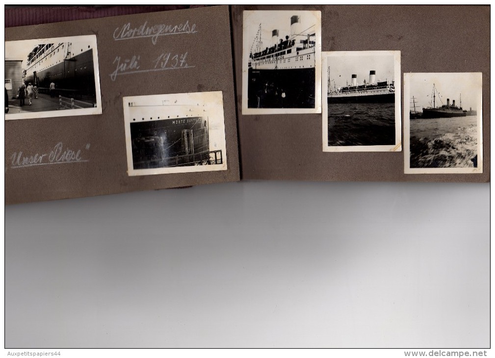 Album Photo Originale D'une Croisière Sur Le MONTE SARMIENTO  Pour "Kraft Durch Freude", Loisirs Contrôlée Par Les Nazis - Albums & Collections