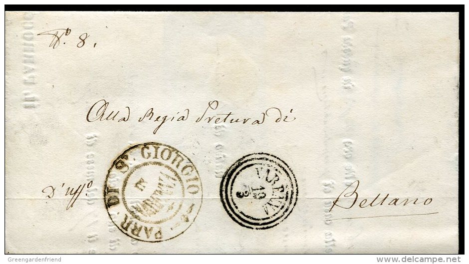 8668 Italia,cover Parrocchiale, Parish Circuled 1860 Showing The Postmark Of Parish St.georg Of Varenna Per Bellano Como - 1. ...-1850 Prefilatelia