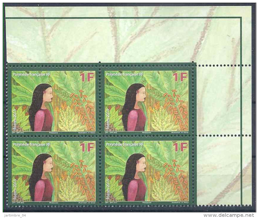 2015 POLYNESIE FRANCAISE 1088** Femme, Arbre, Bloc De 4 - Unused Stamps