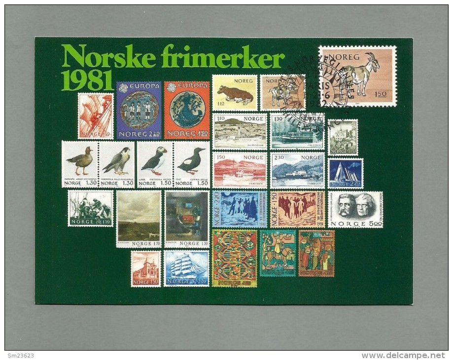 Norwegen 1981  Mi.Nr. 835 , Norske Frimerker 1981 - Maximum Card - Stempel  21.6.1982 - Maximum Cards & Covers