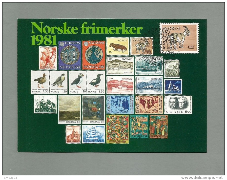Norwegen 1981  Mi.Nr. 835 , Norske Frimerker 1981 - Maximum Card - Stempel  21.6.1982 - Maximumkarten (MC)