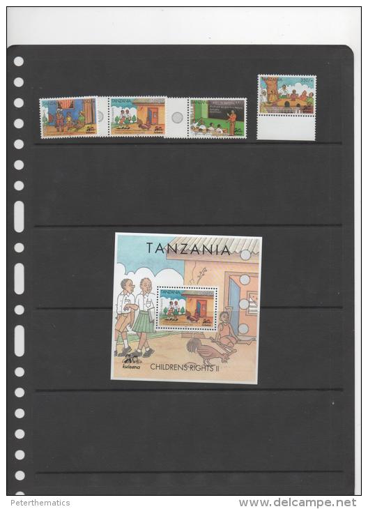 TANZANIA ,2004, MNH, CHILDREN'S RIGHTS, 4v+ S/SHEET, - Other & Unclassified