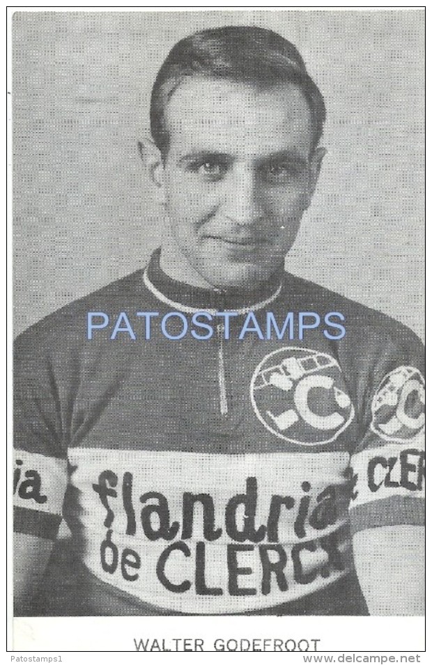 38821 BELGIUM CYCLING CICLISMO WALTER GODEFROOT SCUDERIA FLANDRIA DE CLERCK & PUBLICITY POSTAL POSTCARD - Pallamano