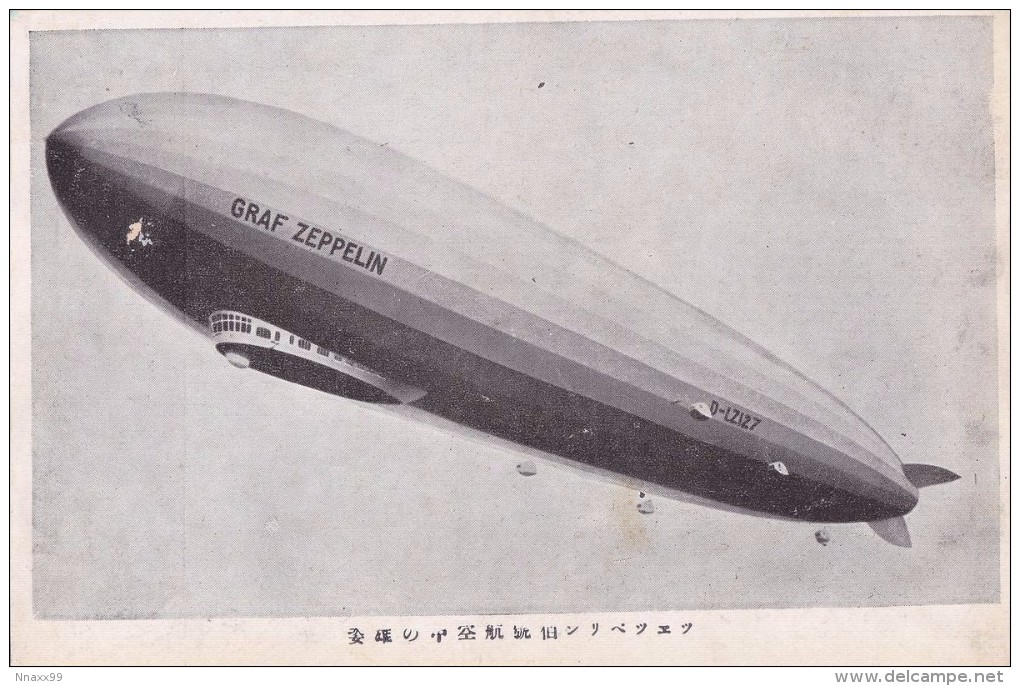 8 Vintage Postcards Of Zeppelin Airship Visited Japan, 1929, Dr. Hugo Eckener, Etc. - Dirigibili